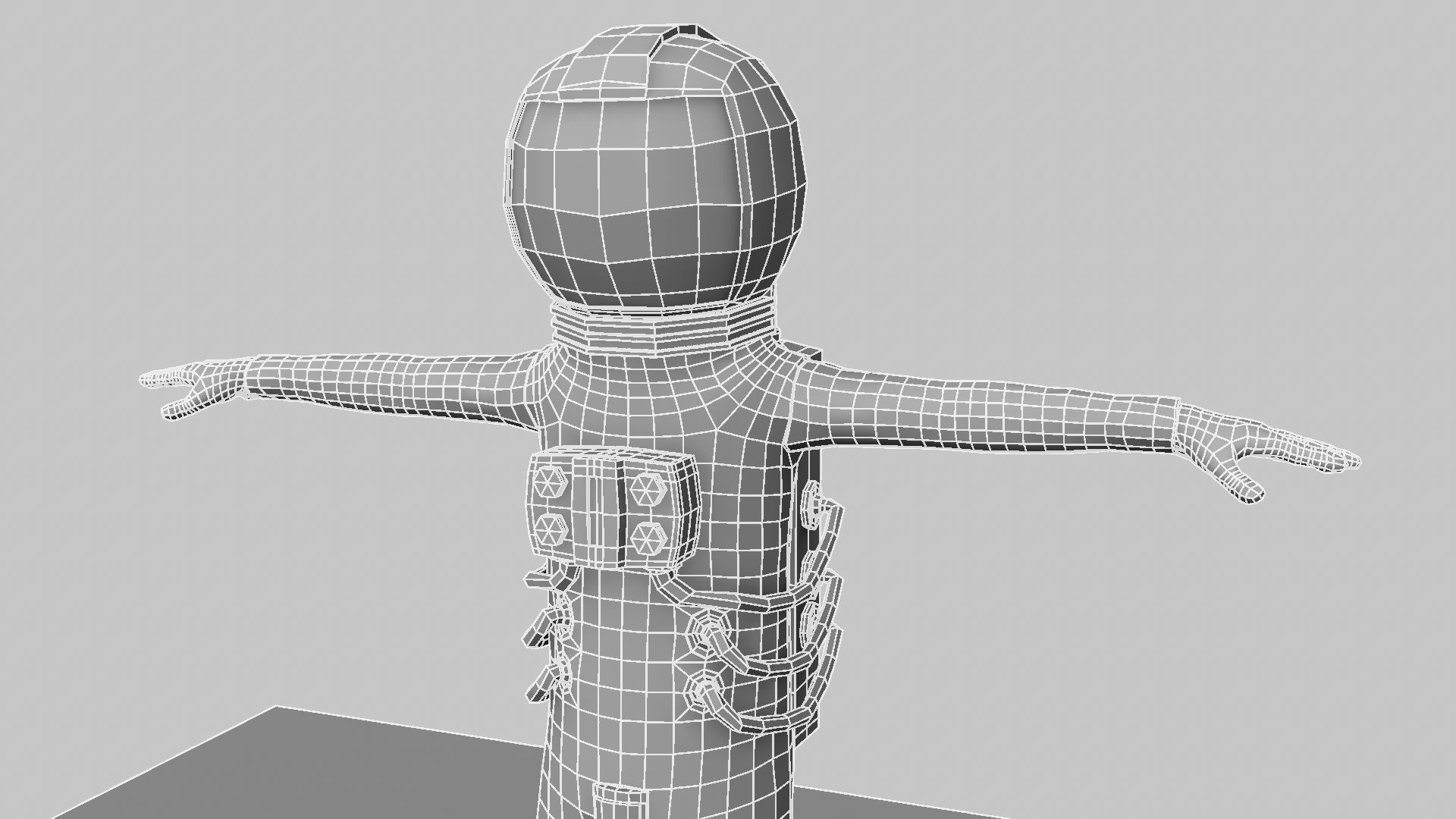 Astronaut Cartoon 3D model_12