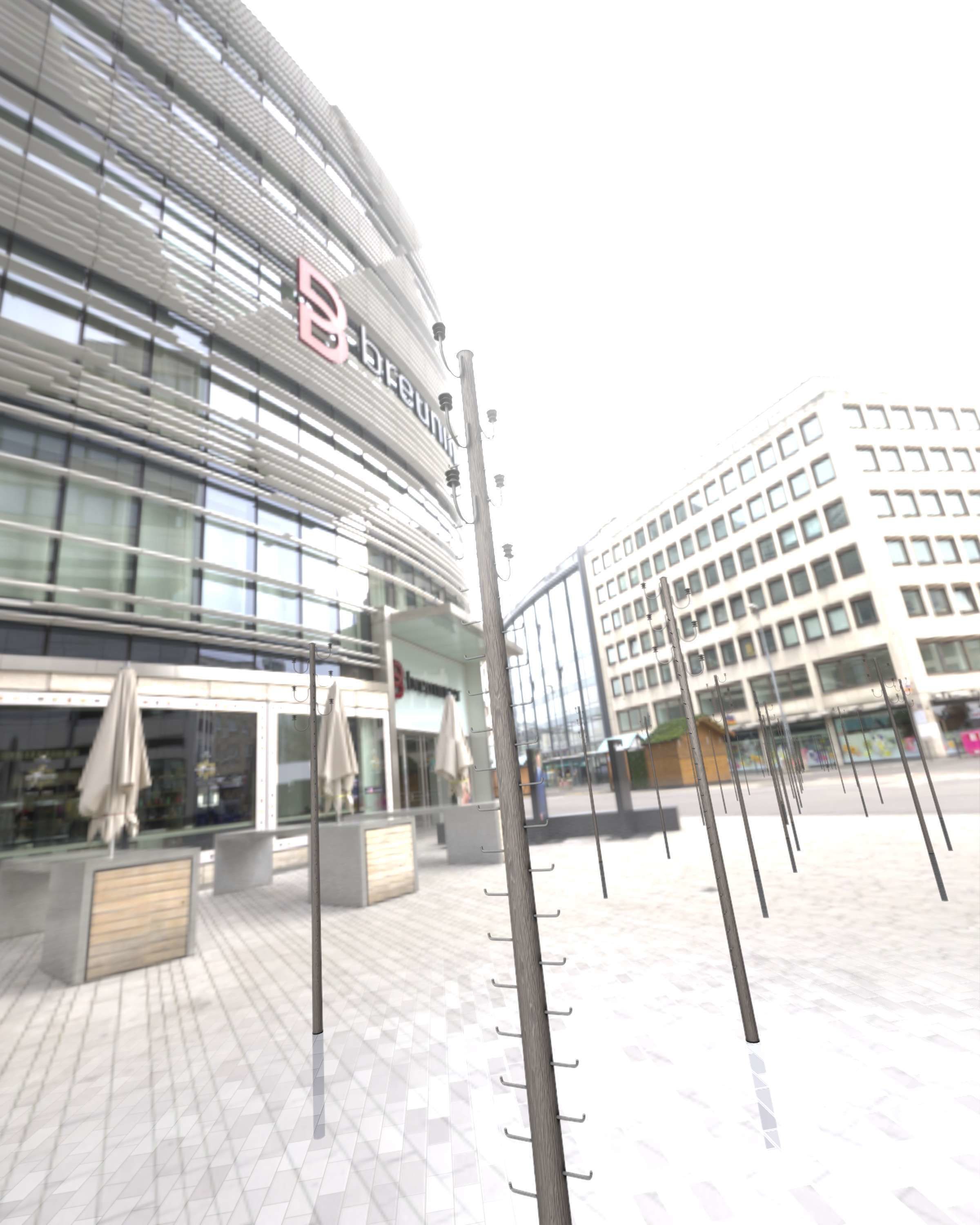 Wood Electricity Pylon With Ladder - Object 008 Low-poly 3D model_17