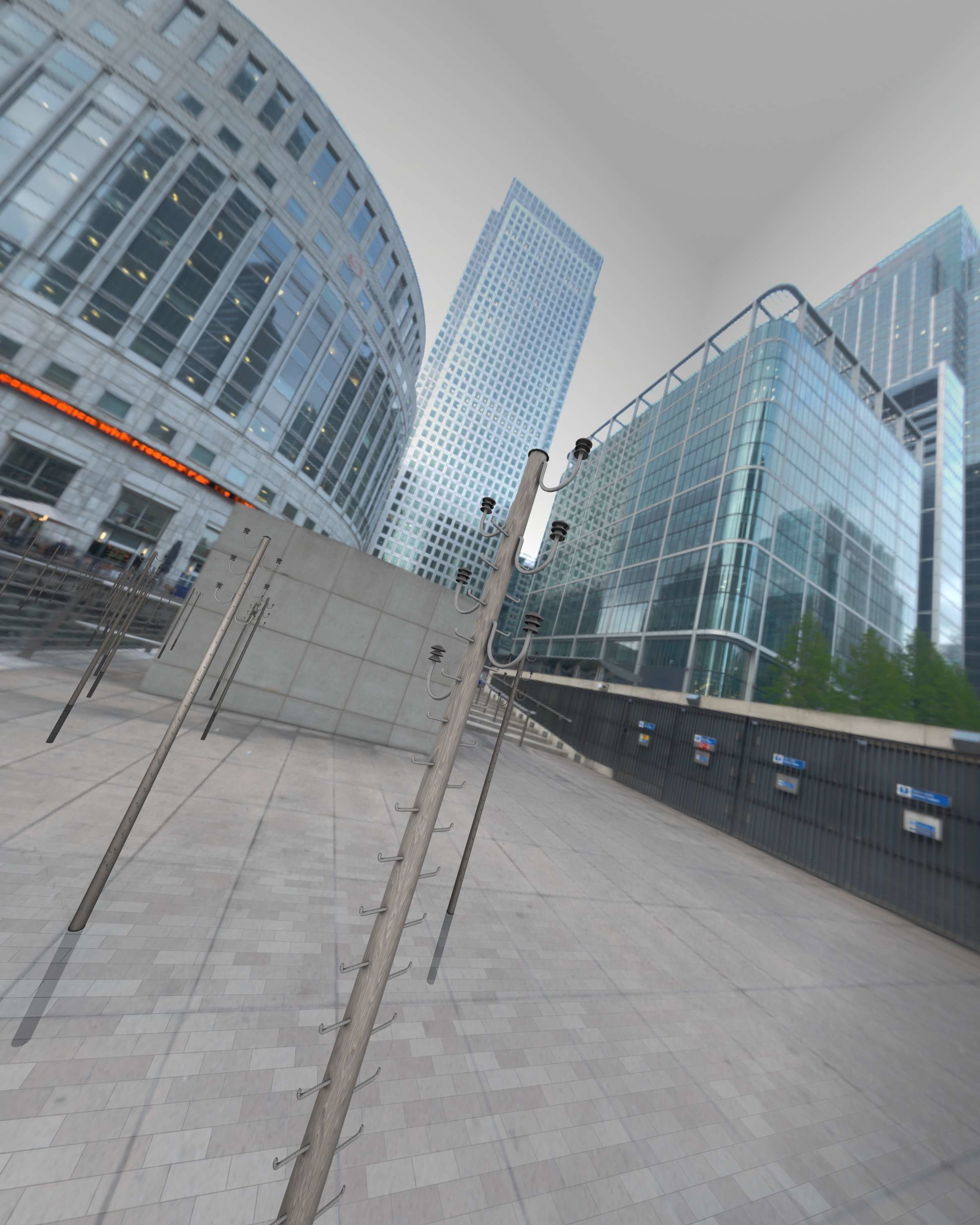 Wood Electricity Pylon With Ladder - Object 008 Low-poly 3D model_20