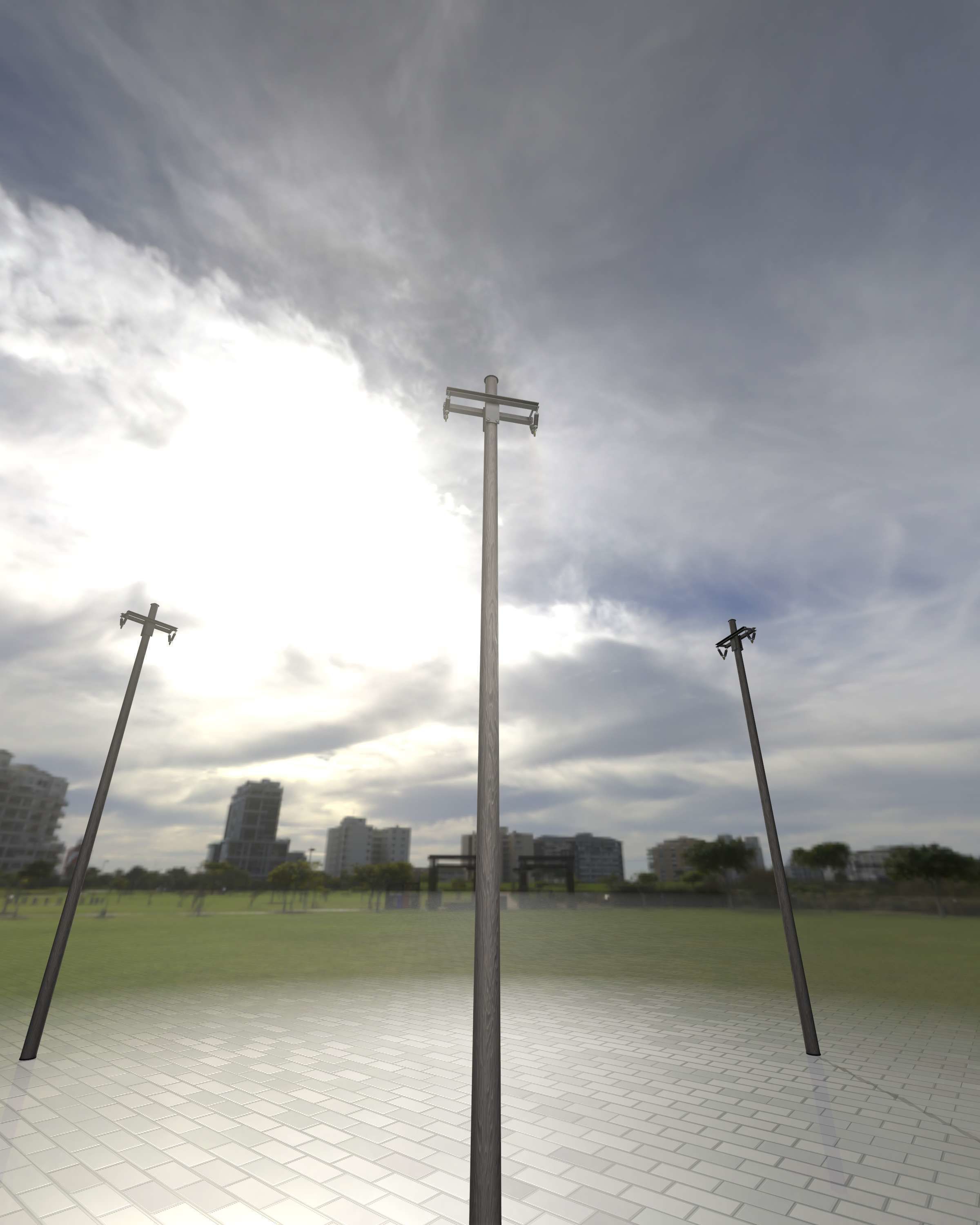 Wood Electricity Poles - Object 009 Low-poly 3D model_40