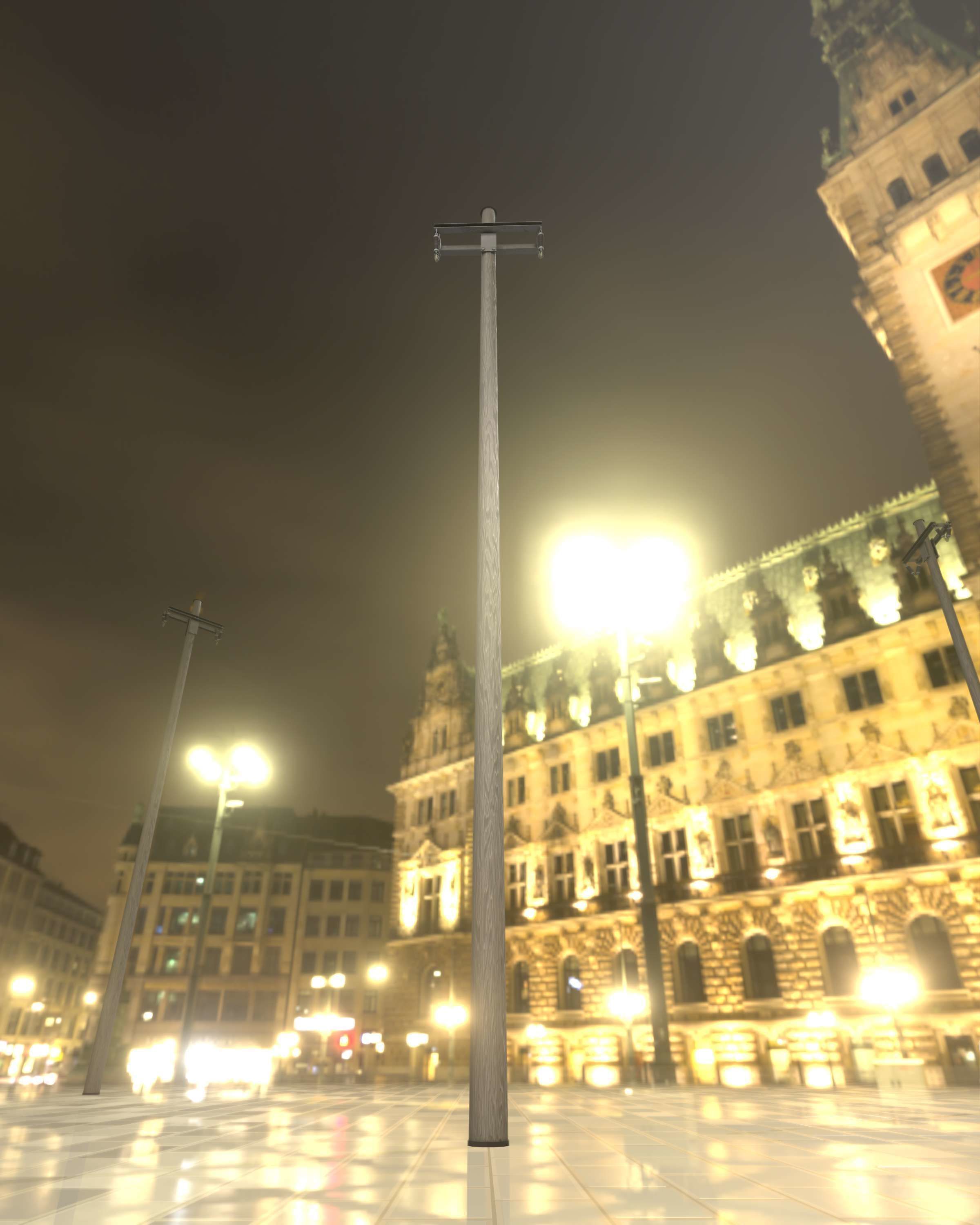 Wood Electricity Poles - Object 009 Low-poly 3D model_10