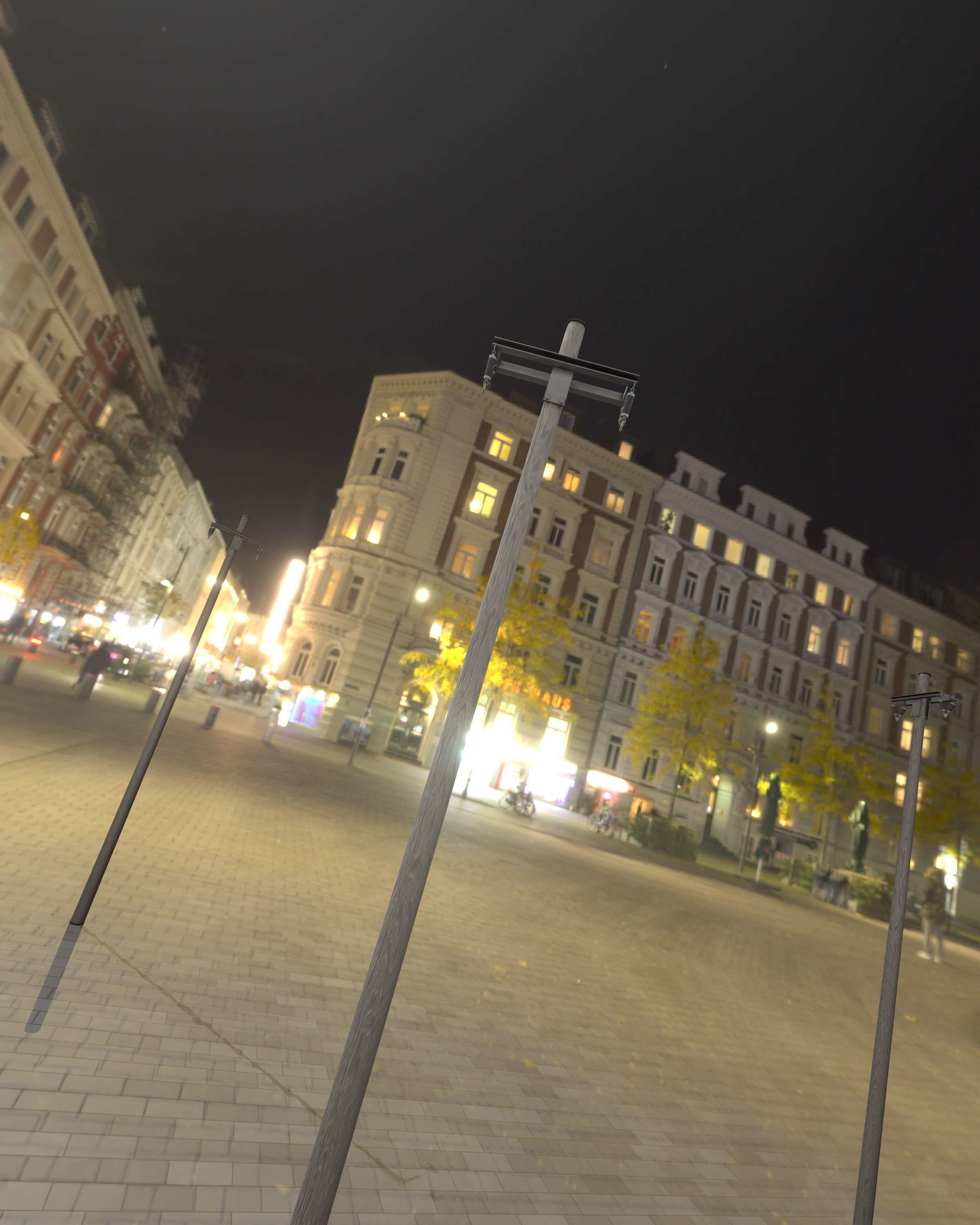 Wood Electricity Poles - Object 009 Low-poly 3D model_16