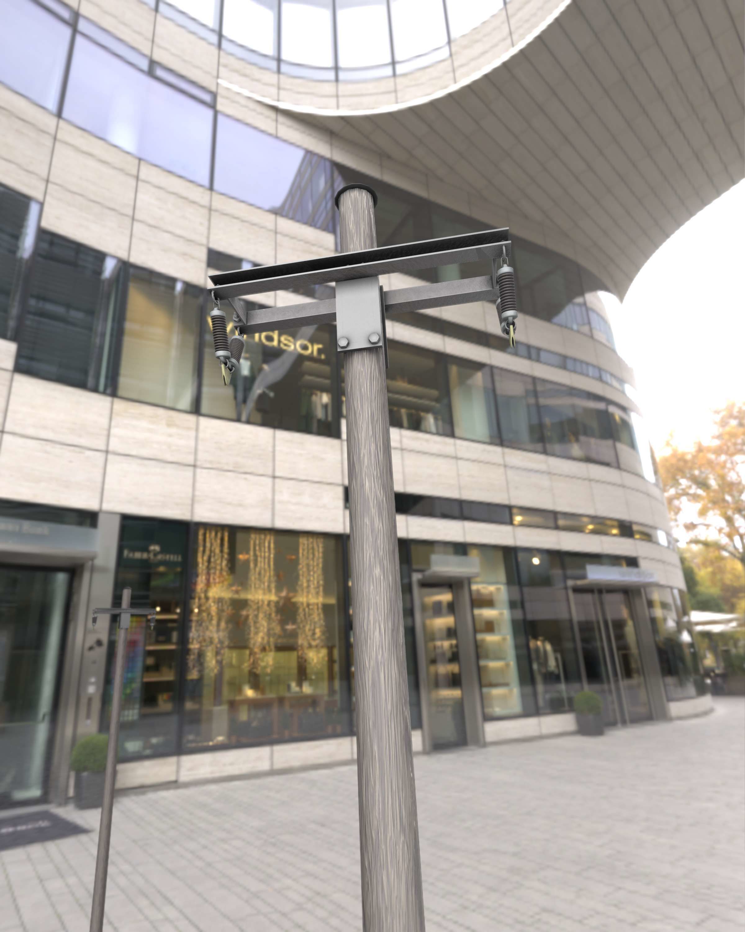 Wood Electricity Poles - Object 009 Low-poly 3D model_4