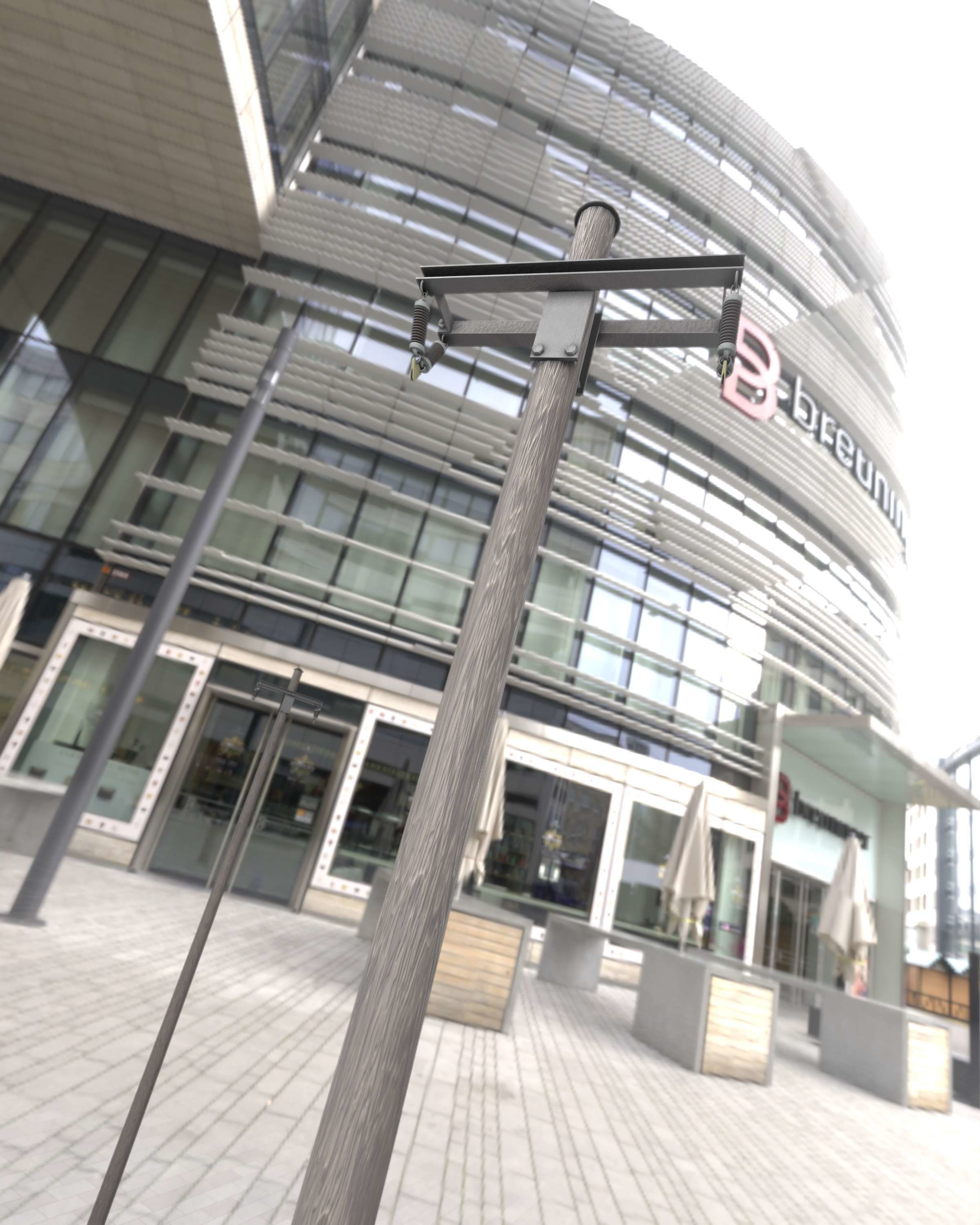 Wood Electricity Poles - Object 009 Low-poly 3D model_50