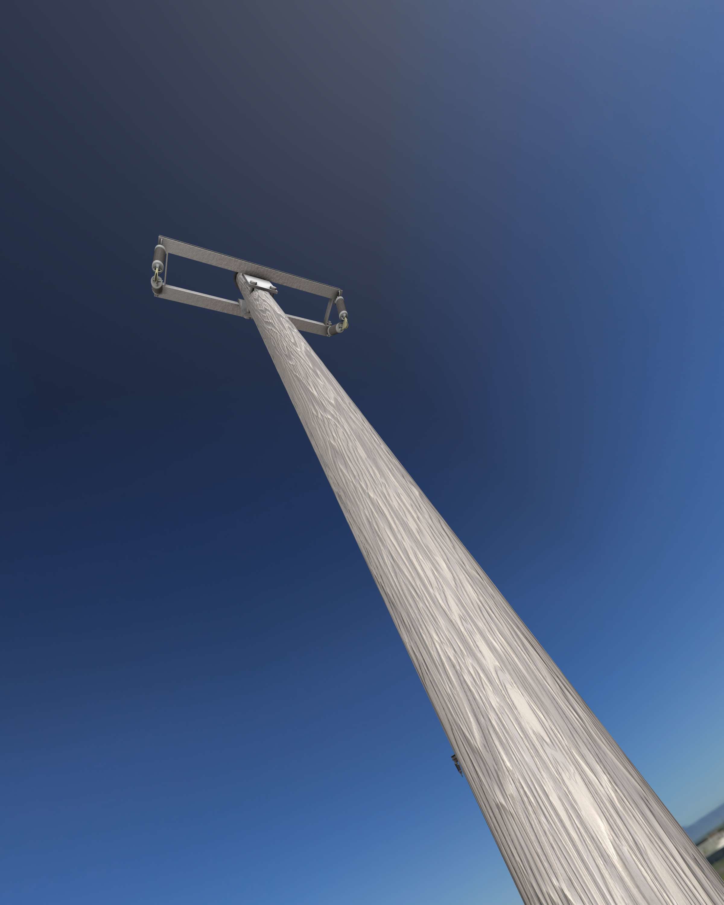 Wood Electricity Poles - Object 009 Low-poly 3D model_5