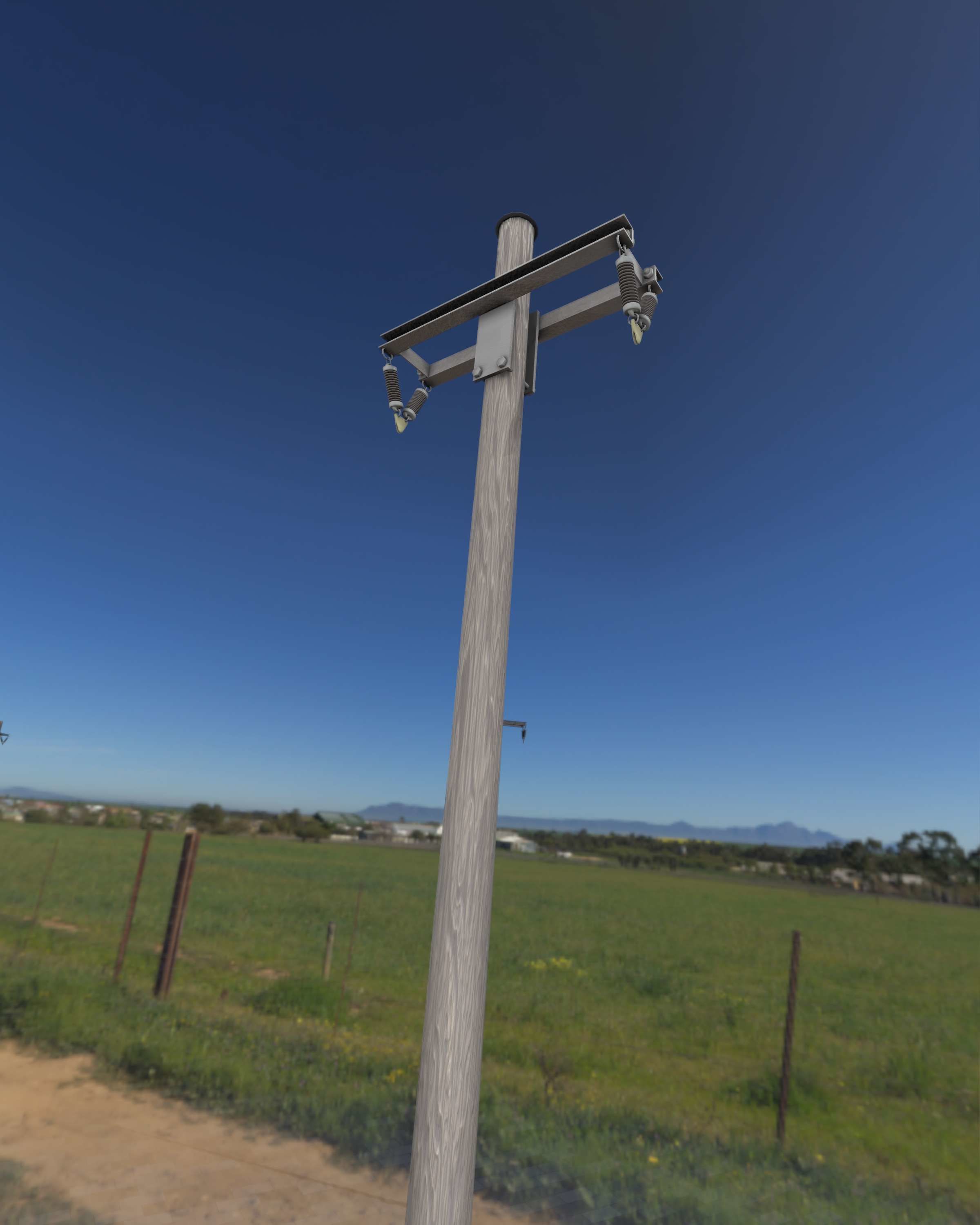 Wood Electricity Poles - Object 009 Low-poly 3D model_49