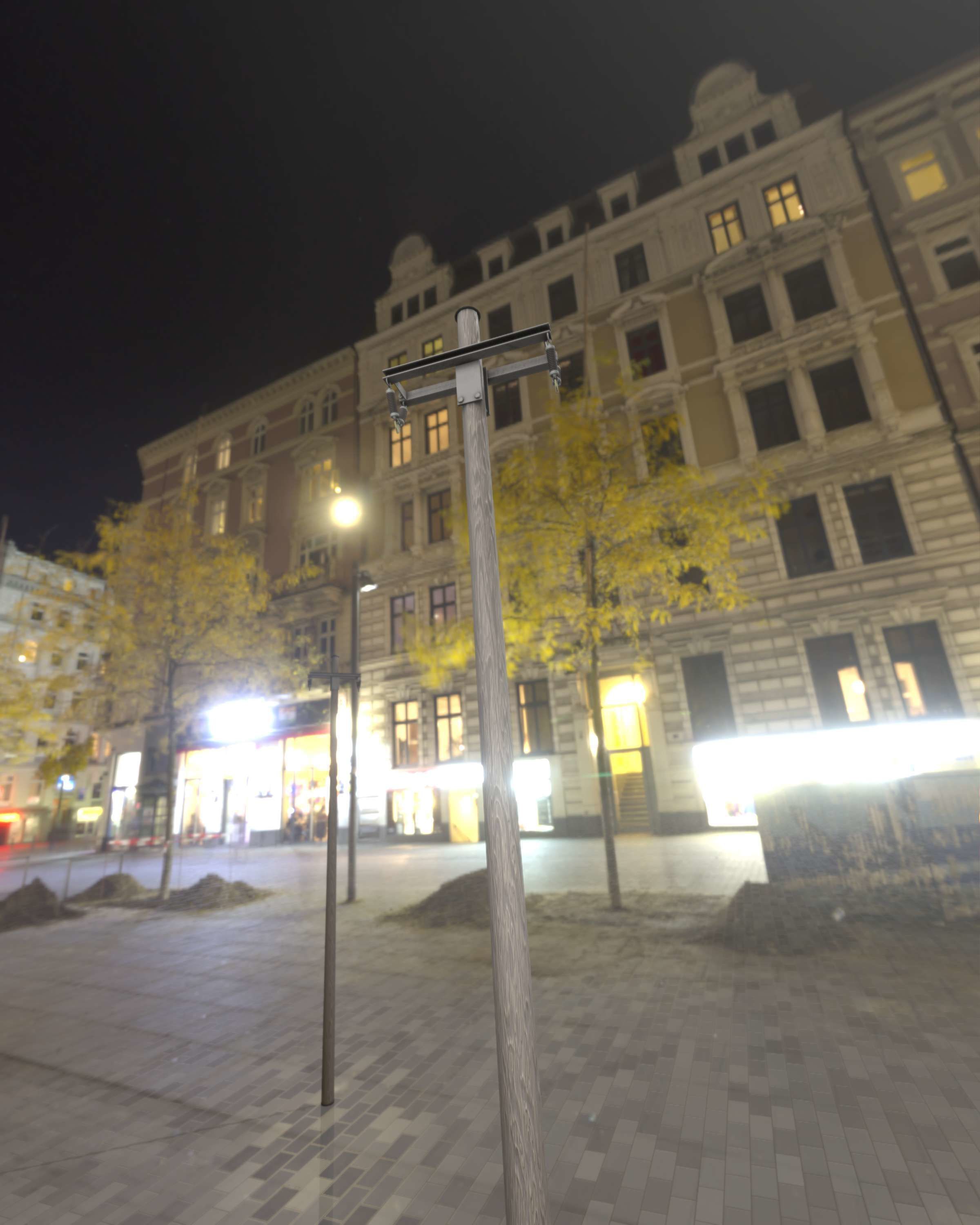 Wood Electricity Poles - Object 009 Low-poly 3D model_36