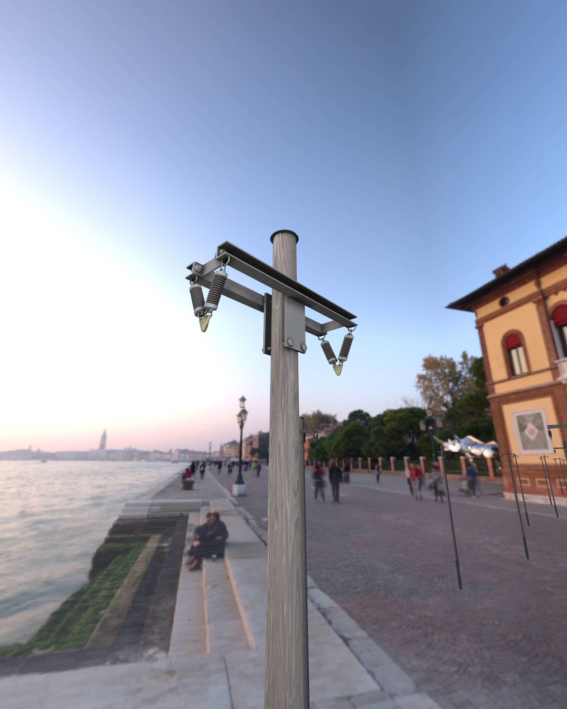 Wood Electricity Poles - Object 009 Low-poly 3D model_42