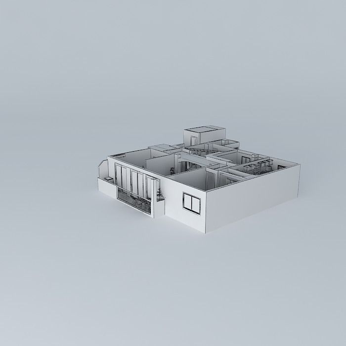 Home architecture Free 3D model_3