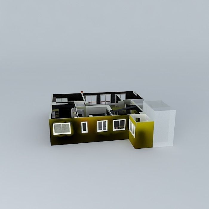Home architecture Free 3D model_2