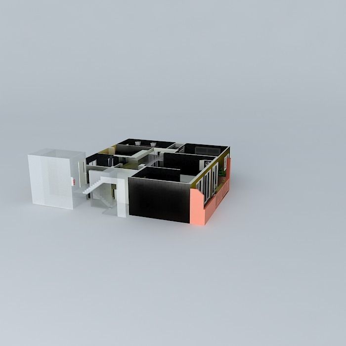 Home architecture Free 3D model_1