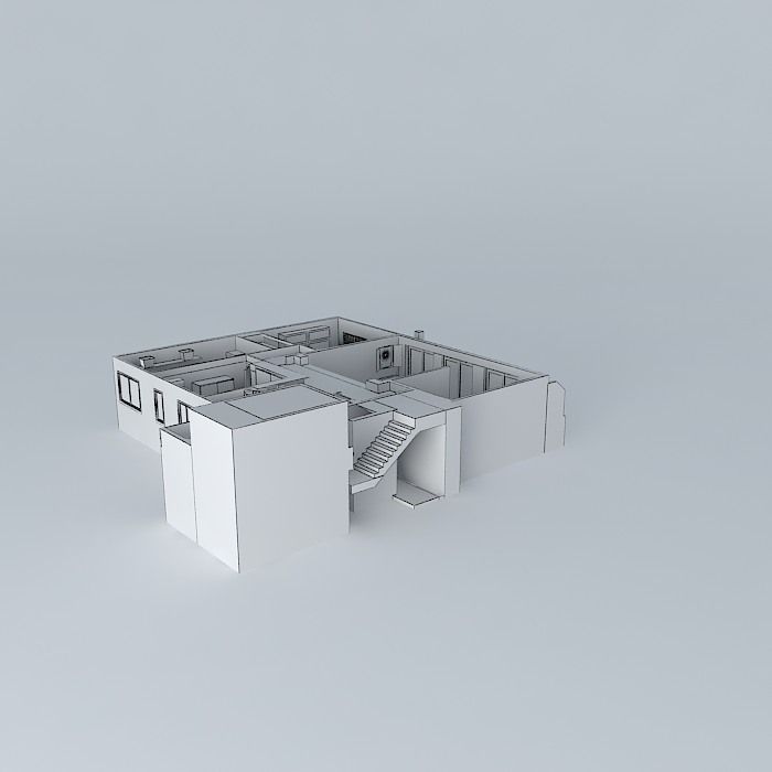 Home architecture Free 3D model_4