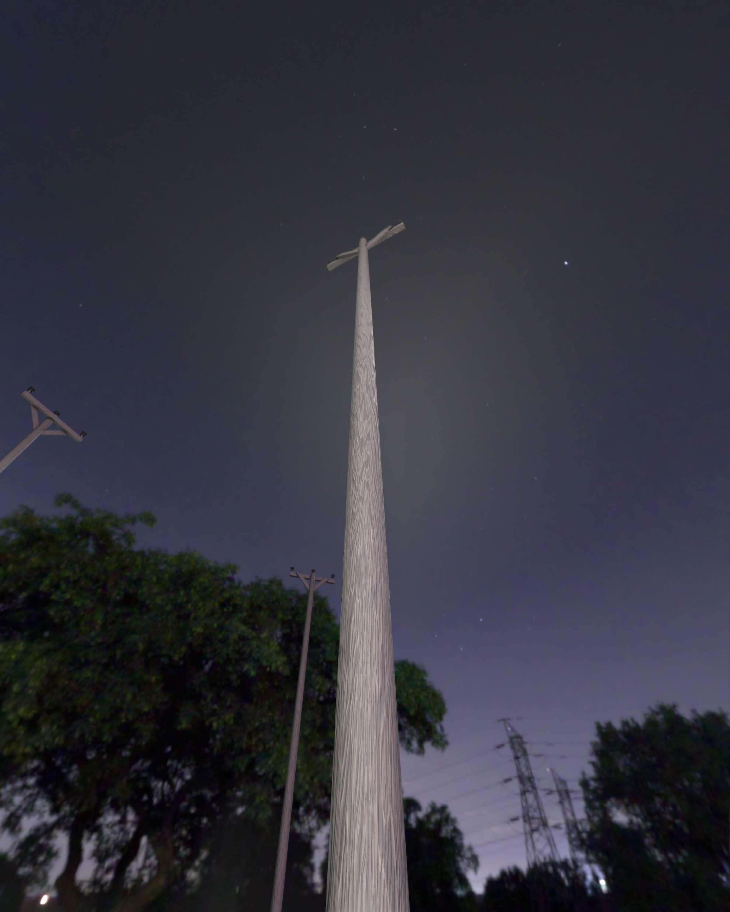 Wooden Electricity Pylon - Object 015 Low-poly 3D model_35