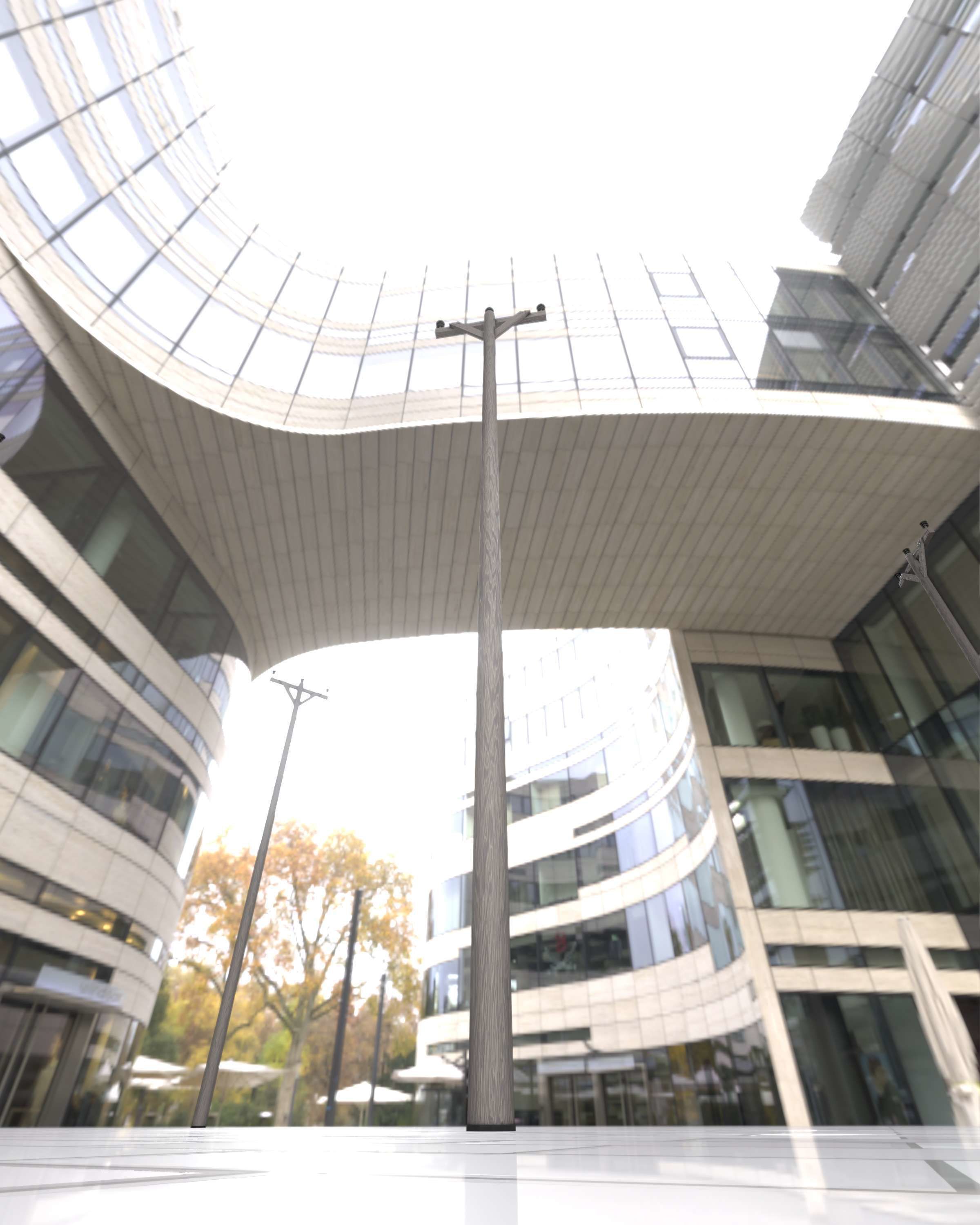 Wooden Electricity Pylon - Object 015 Low-poly 3D model_9