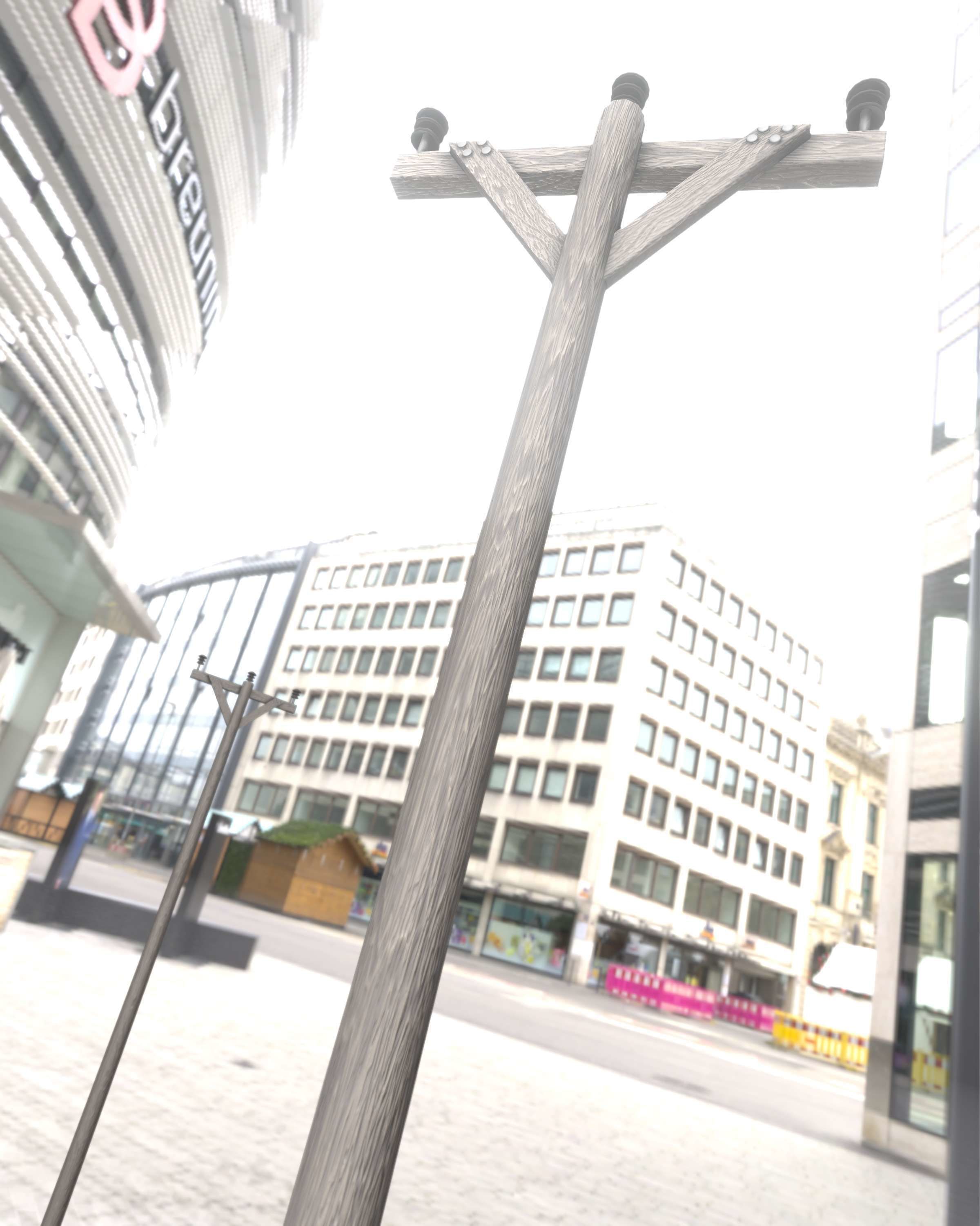 Wooden Electricity Pylon - Object 015 Low-poly 3D model_50