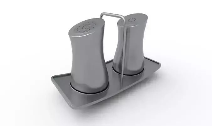 Game-Ready Salt-Pepper Shaker with 4K-PBR Texture Set  Low-poly 3D model