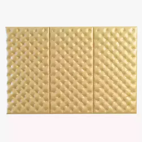 Decorative wall yellow panel 3D model
