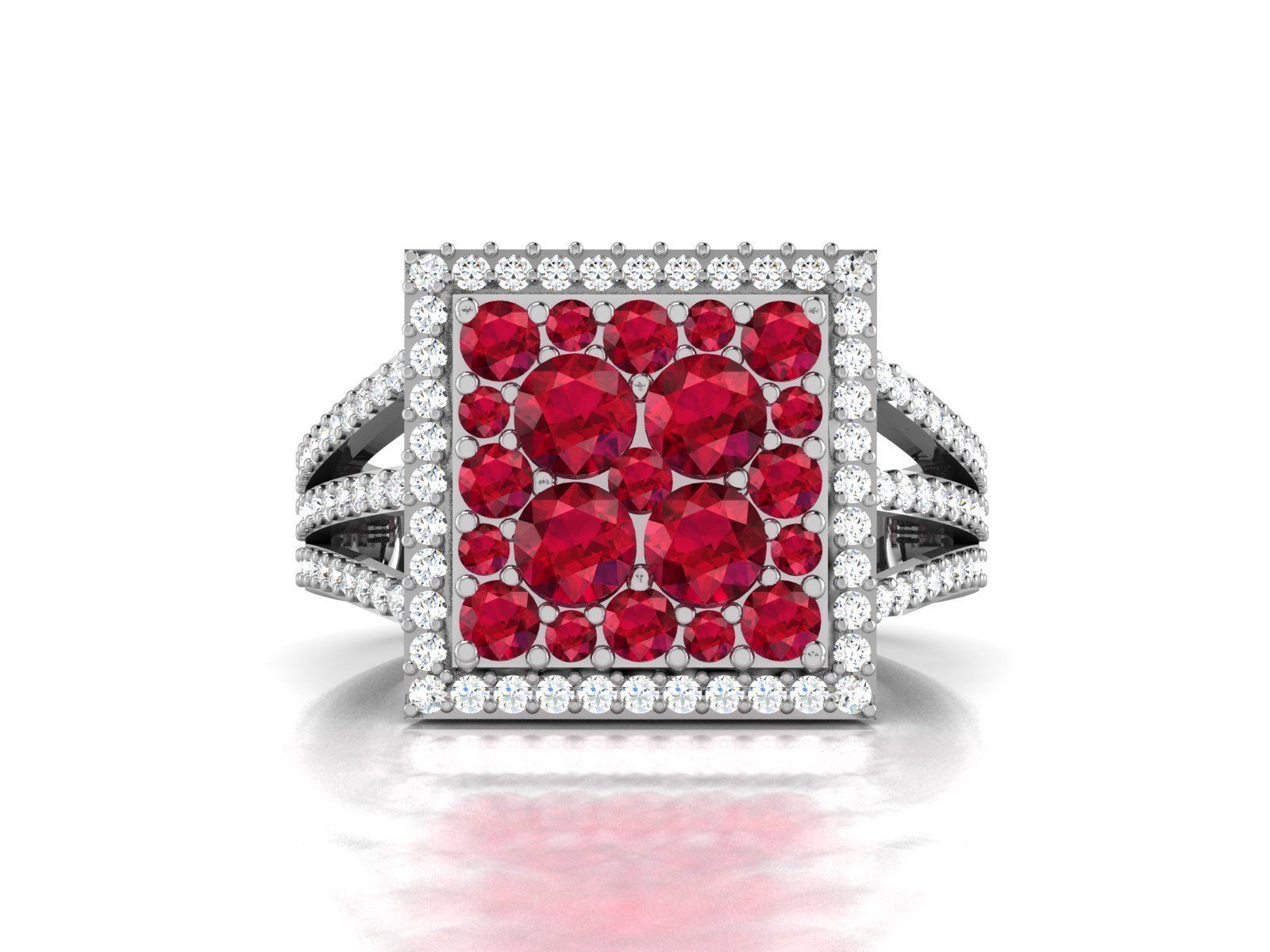 31 Women Ring 3dm render details bulk collection  3D print model_11