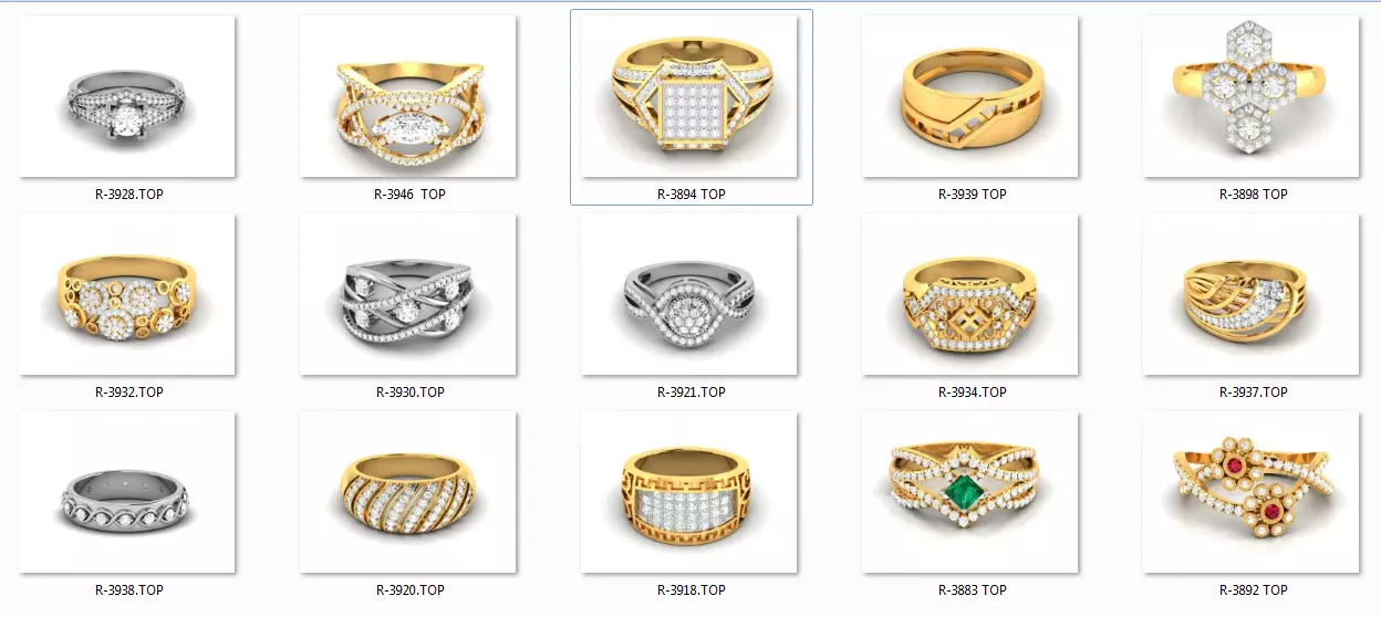 31 Women Ring 3dm render details bulk collection  3D print model_0