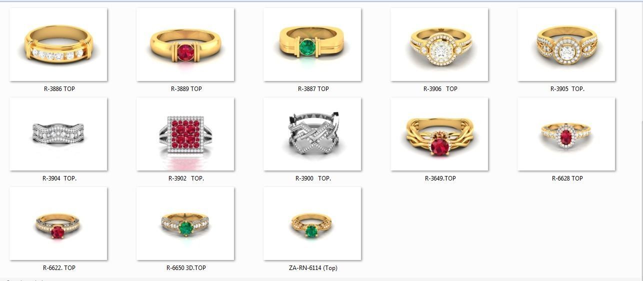 31 Women Ring 3dm render details bulk collection  3D print model_1