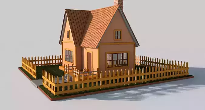 Cartoon House 3D model