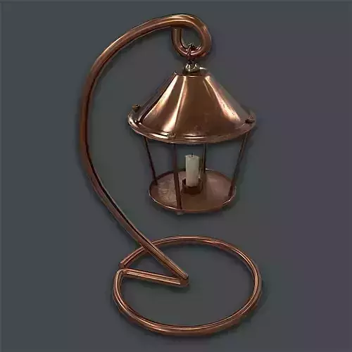 Lamp Game Ready PBR copper