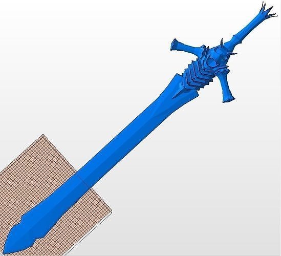 Devil May Cry 3D sword Dante Rebellion STL print model  3D print model