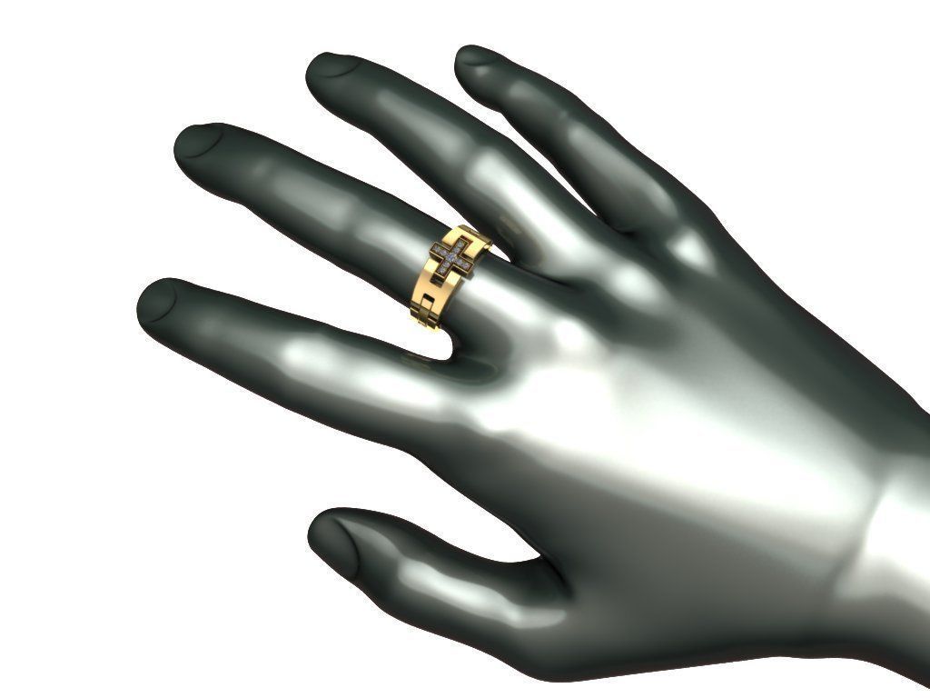 Mens Ring  3D print model_4