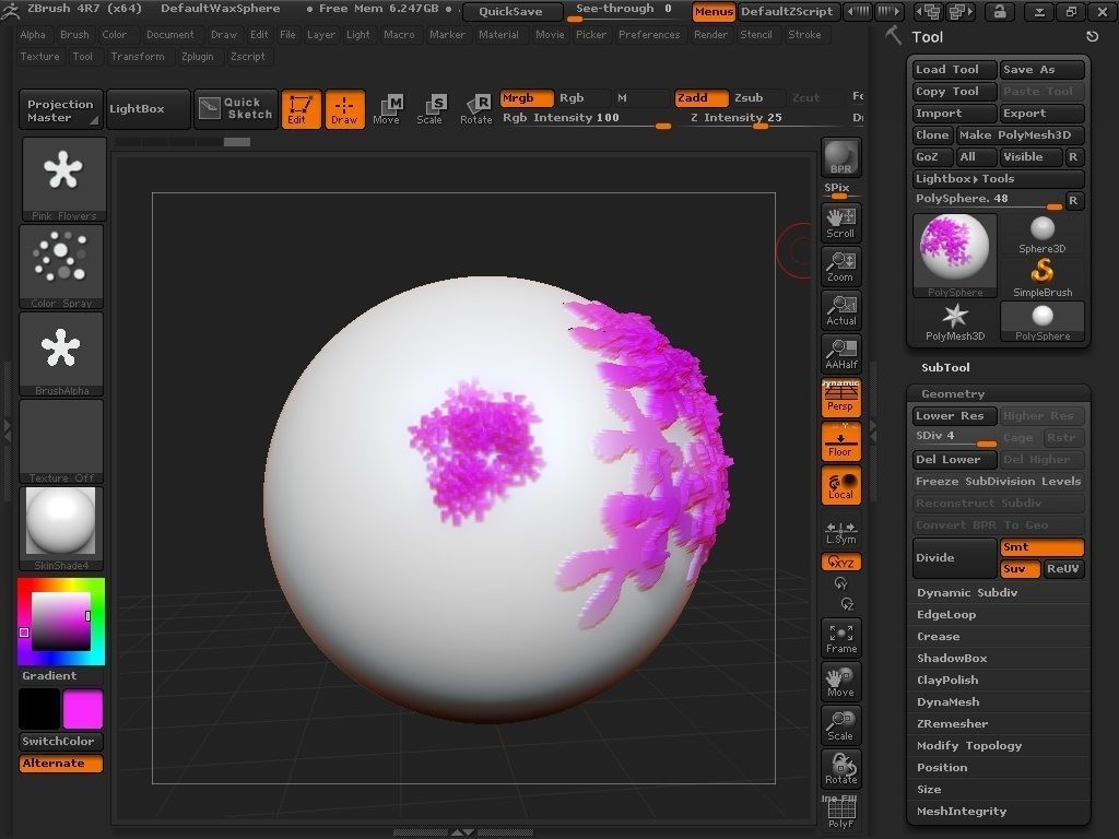 Flowers brush for Zbrush 3D model_21