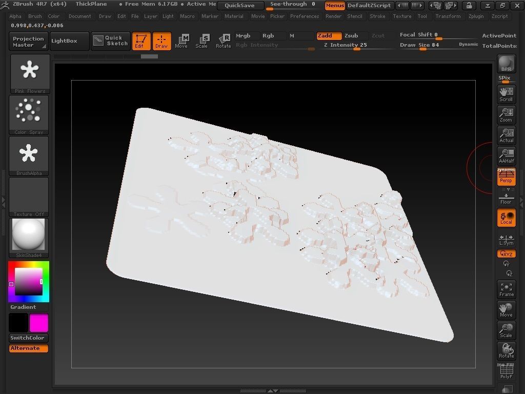 Flowers brush for Zbrush 3D model_18