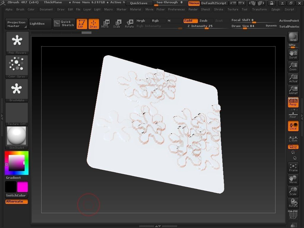 Flowers brush for Zbrush 3D model_14