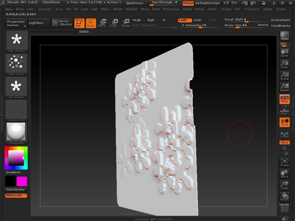 Flowers brush for Zbrush 3D model_16