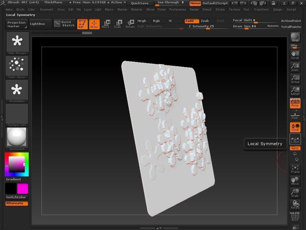 Flowers brush for Zbrush 3D model_15