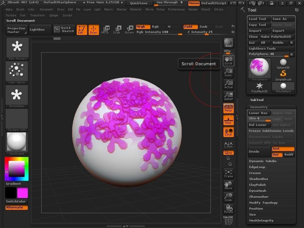 Flowers brush for Zbrush 3D model_19