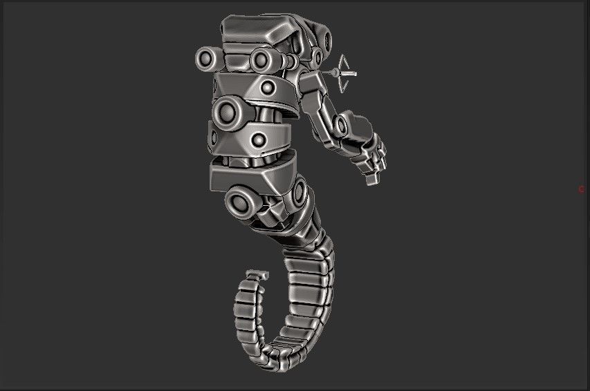 bunglon robot 3D print model_2