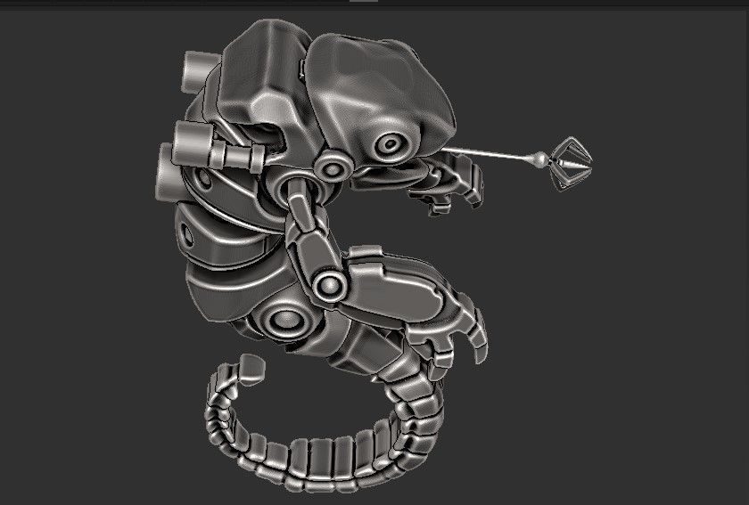 bunglon robot 3D print model_3