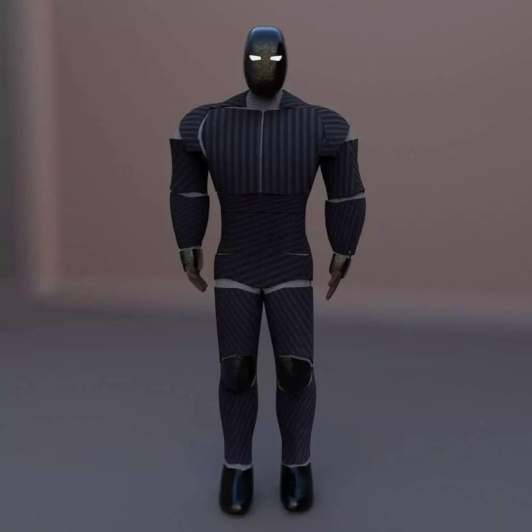 Carbon Fibre Guard Robot 3D model_0