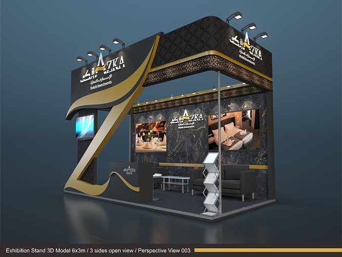 exhibition stand 010 18 sqm 3D model