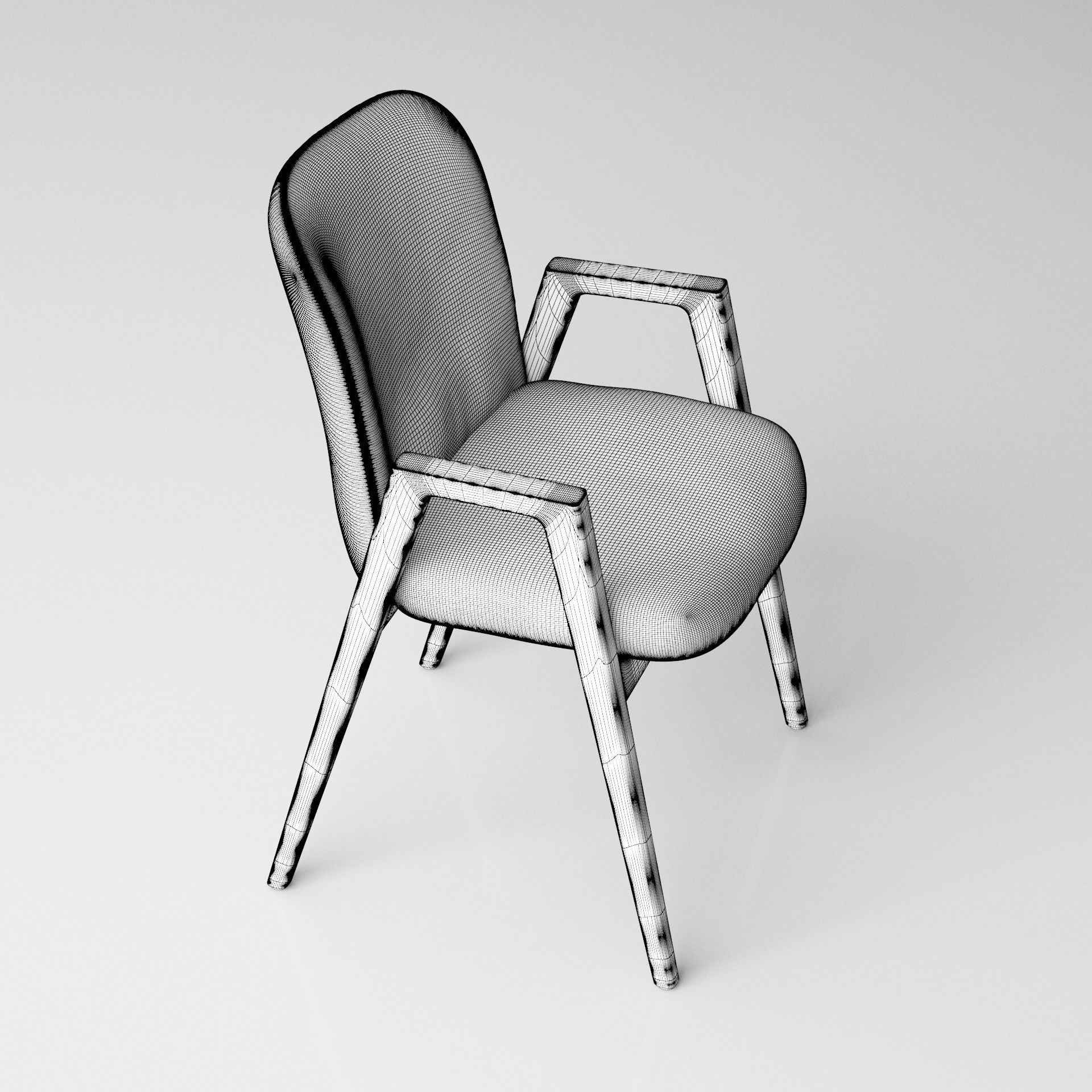 Dining Chair - High Quality Furniture 02 3D model_3