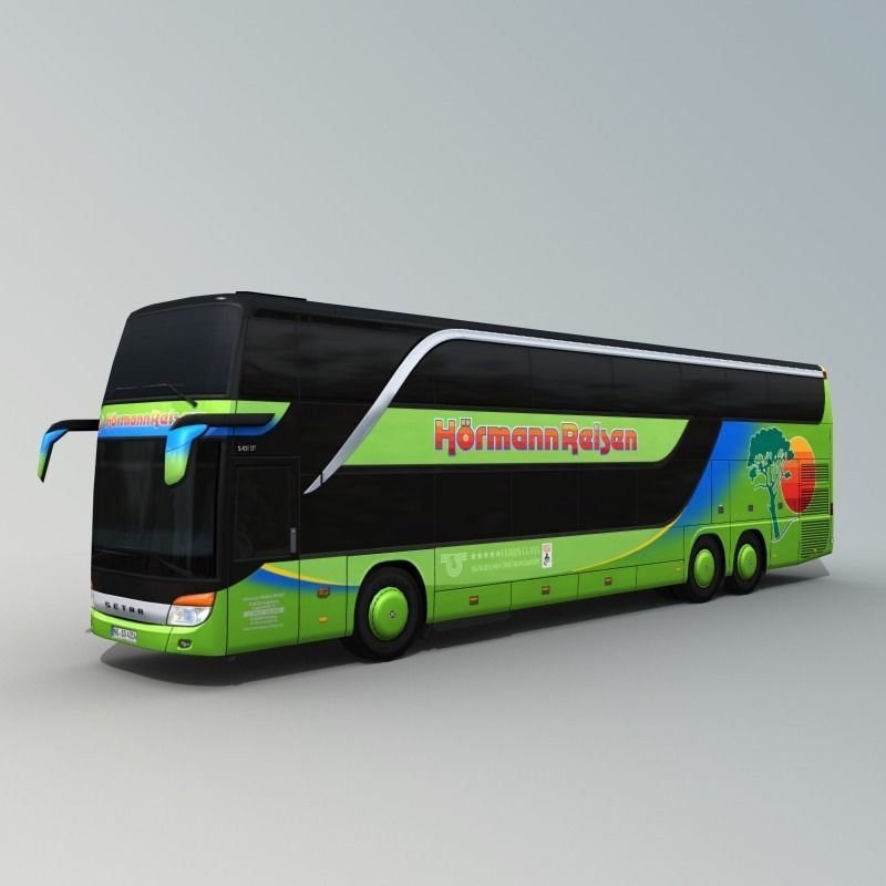 SETRA S 431 DT Double decker bus Low-poly 3D model_4