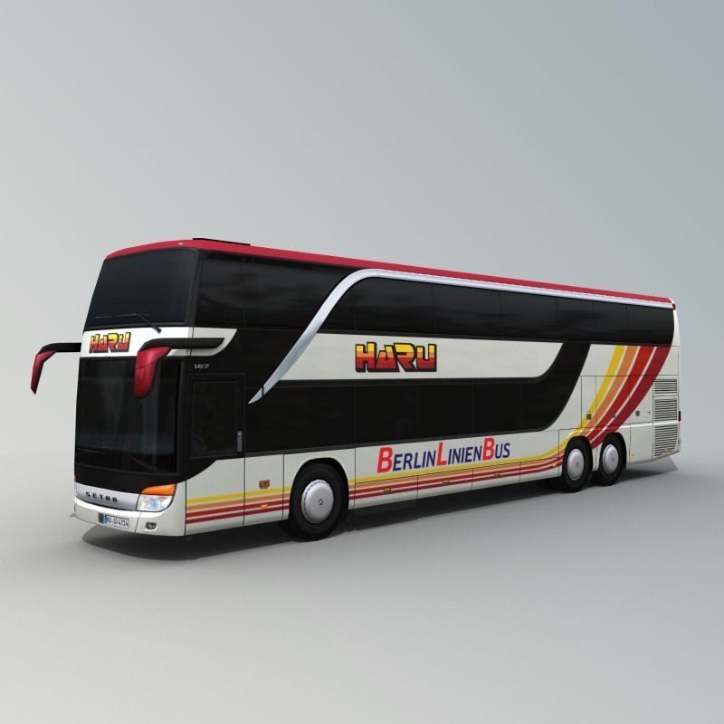 SETRA S 431 DT Double decker bus Low-poly 3D model_7