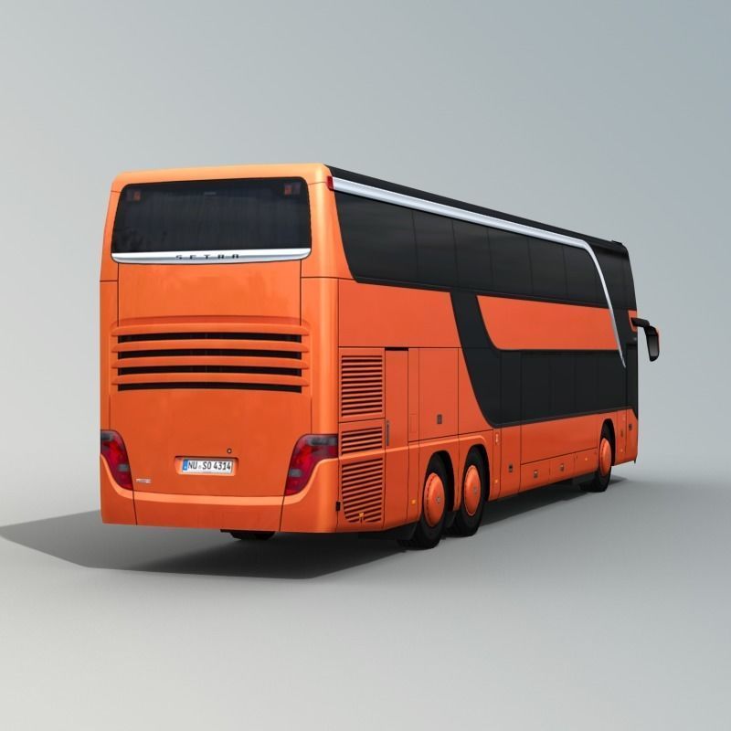 SETRA S 431 DT Double decker bus Low-poly 3D model_1
