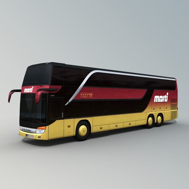 SETRA S 431 DT Double decker bus Low-poly 3D model_6