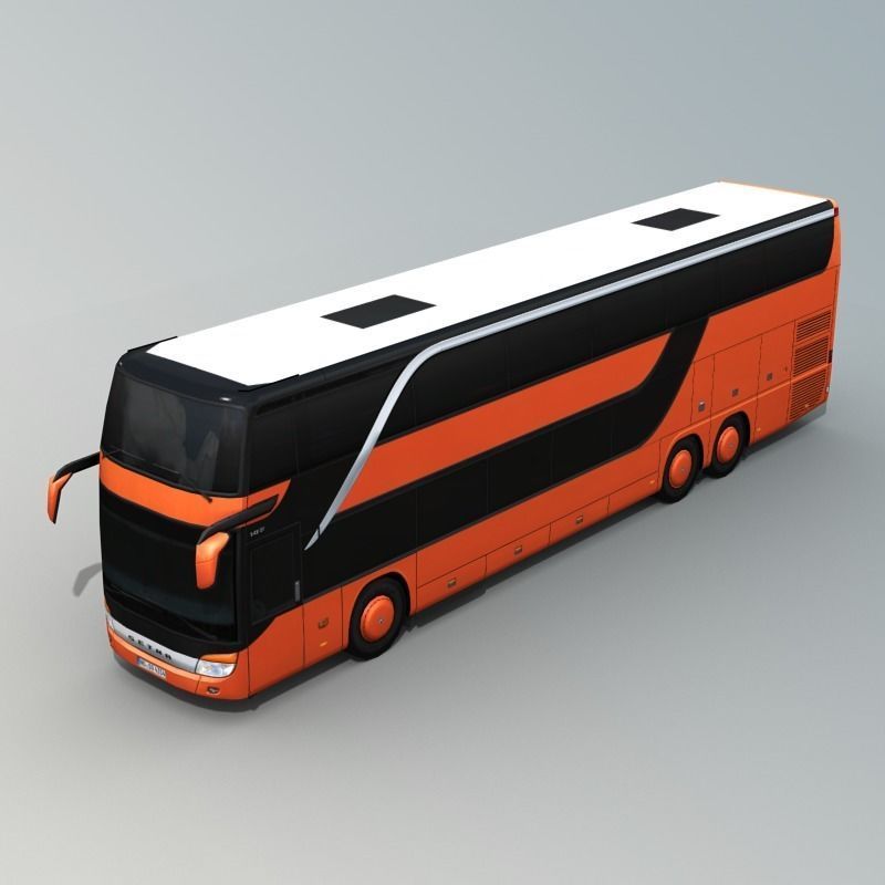 SETRA S 431 DT Double decker bus Low-poly 3D model_12