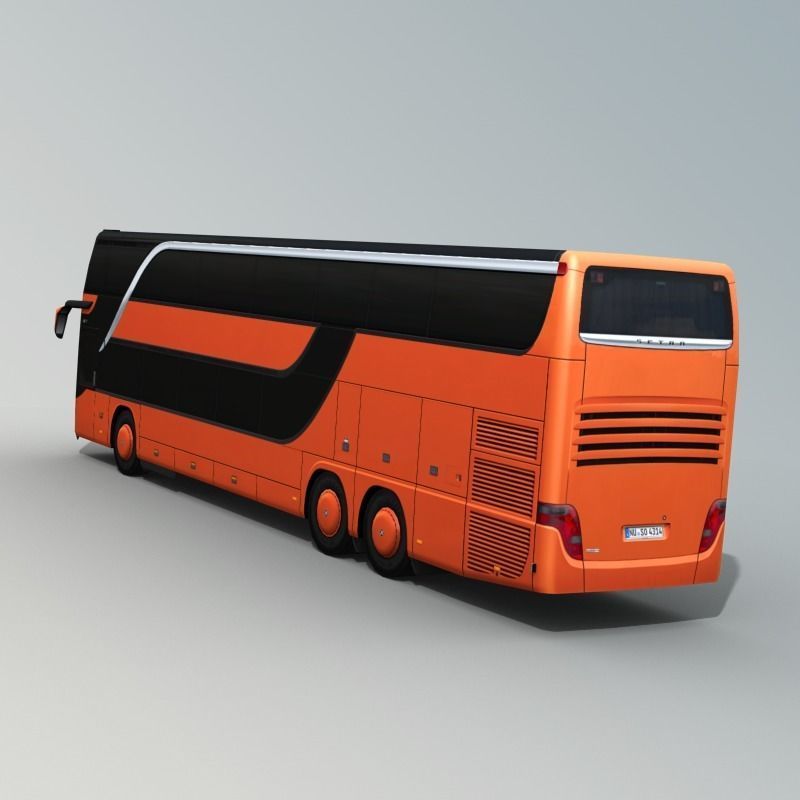 SETRA S 431 DT Double decker bus Low-poly 3D model_2