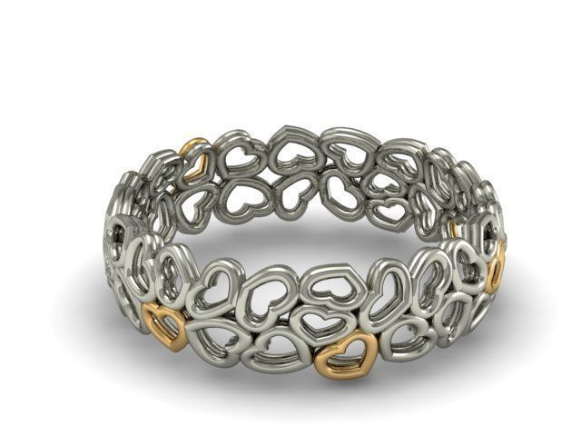 Ring hearts 2 3D print model_2
