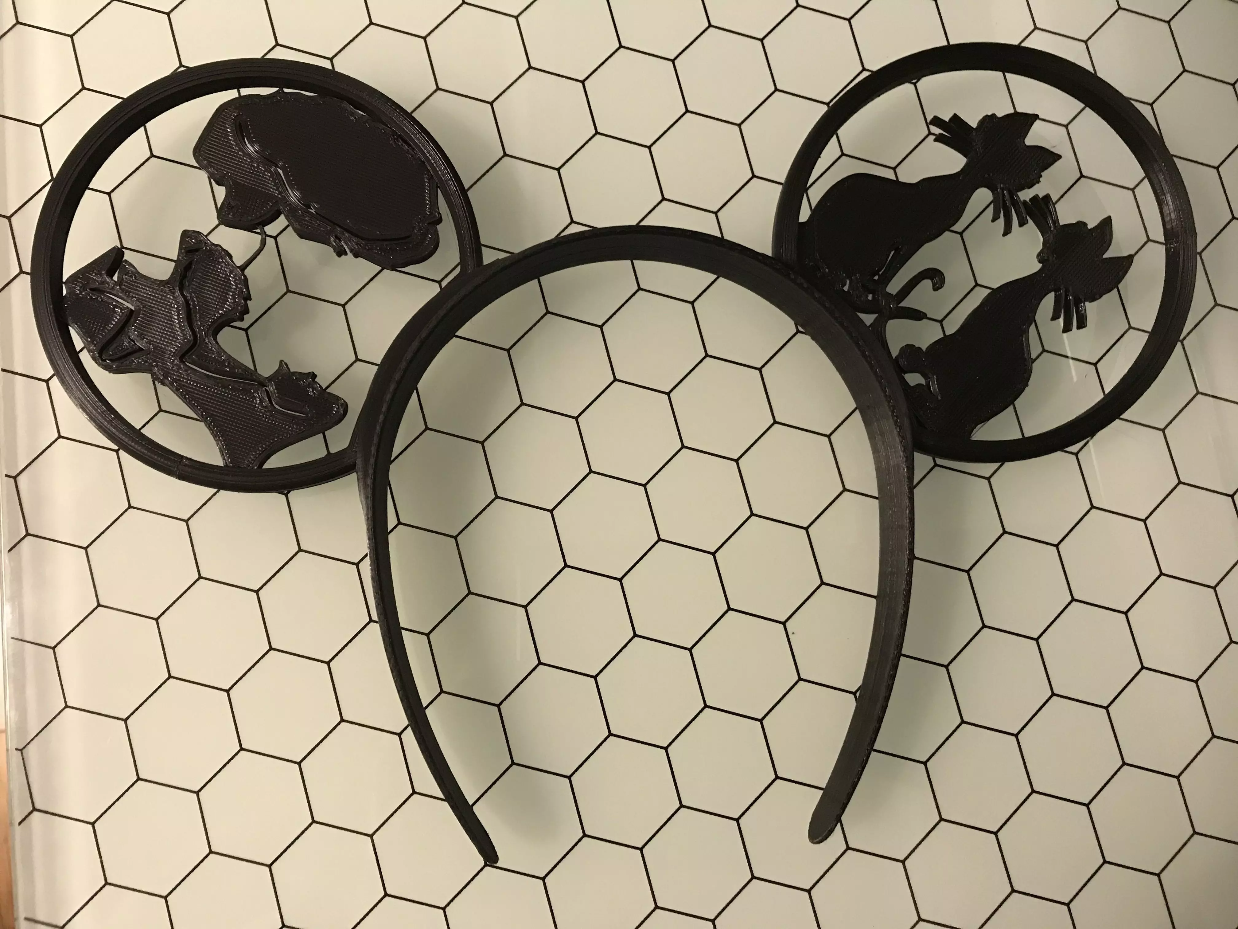 Mickey Mouse Headband slide on Lady and Trap style ears set V5 3D print model