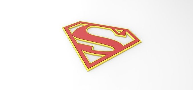 3D printable Supergirl emblem for cosplay costume 3D print model