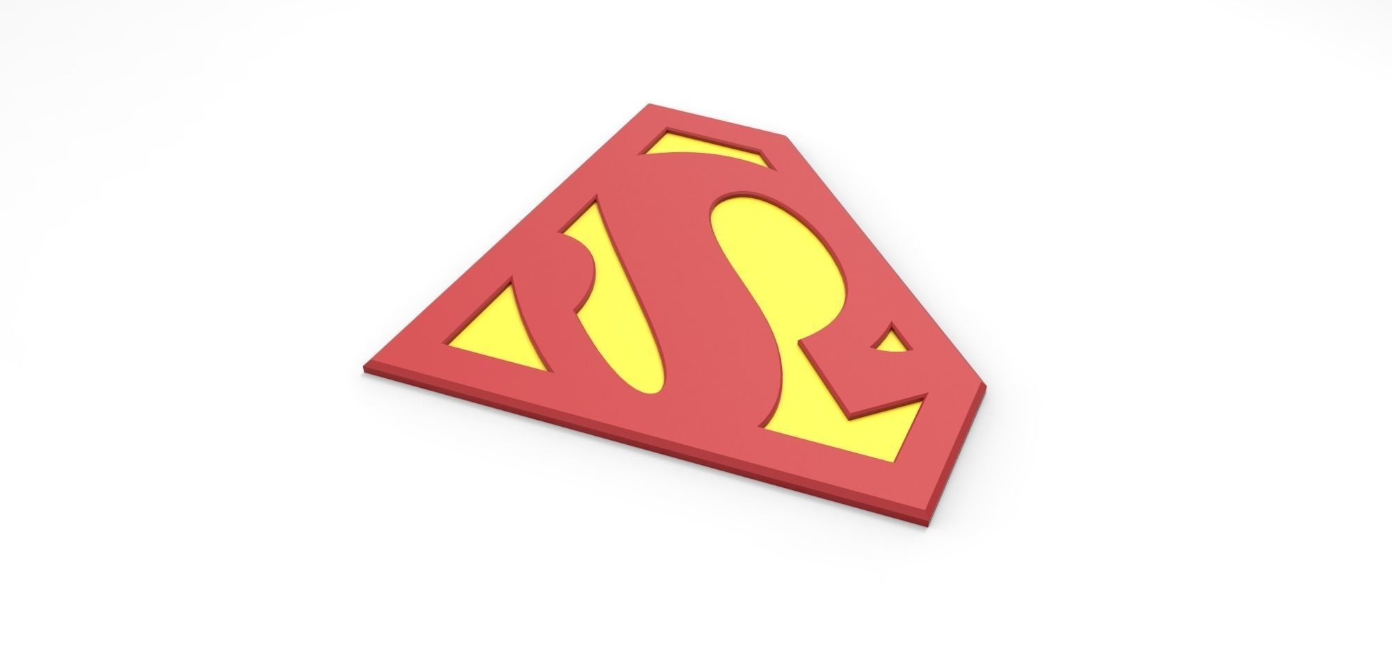 3D printable Superman emblem for cosplay costume 3D print model_4