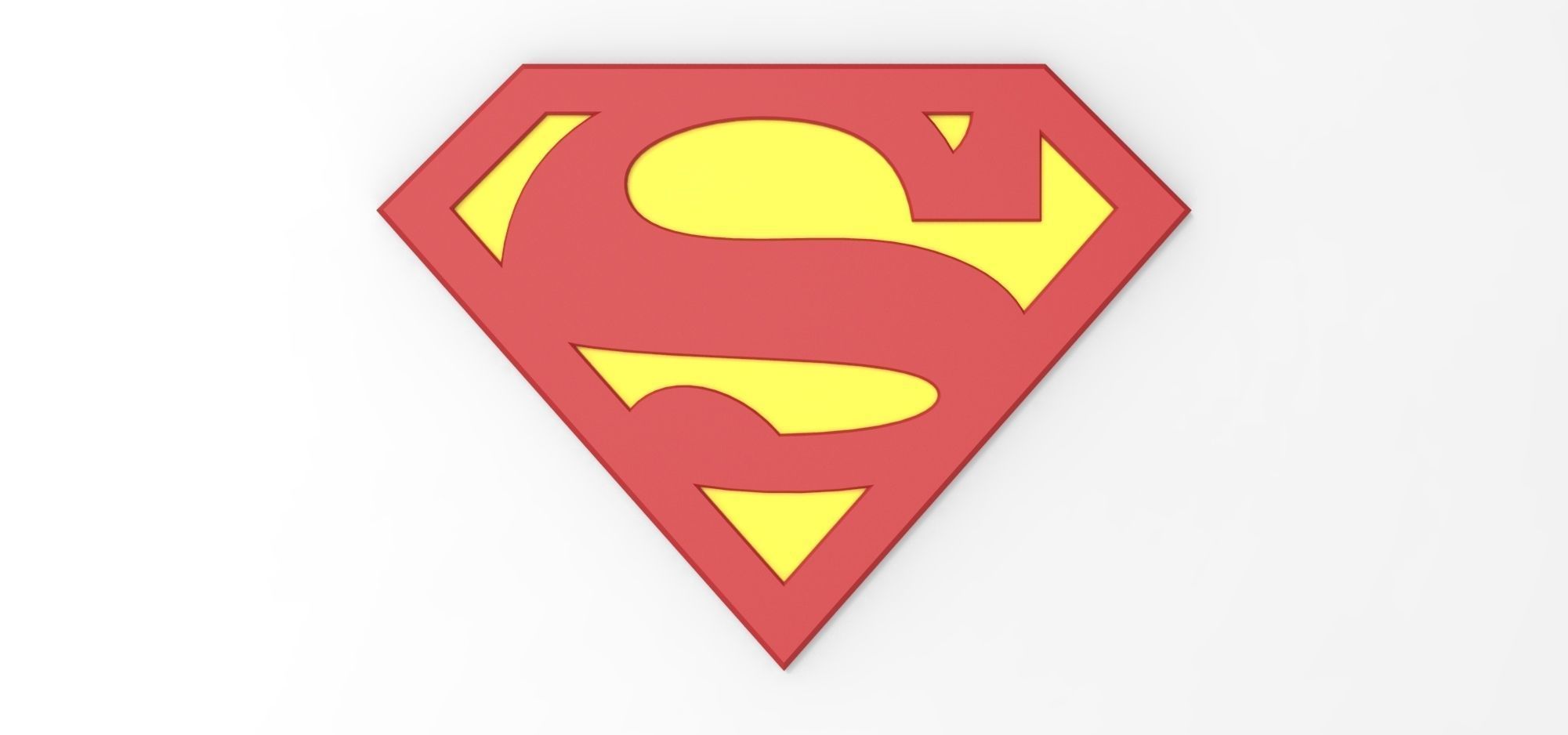3D printable Superman emblem for cosplay costume 3D print model_2